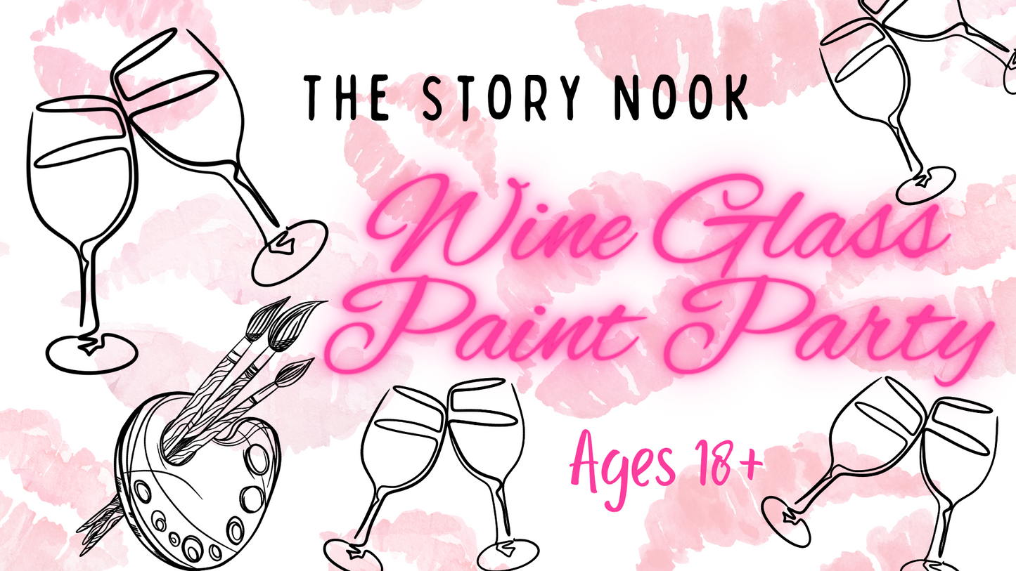 💝 Valentines Wine Glass Paint Party - 18+ Event 💝